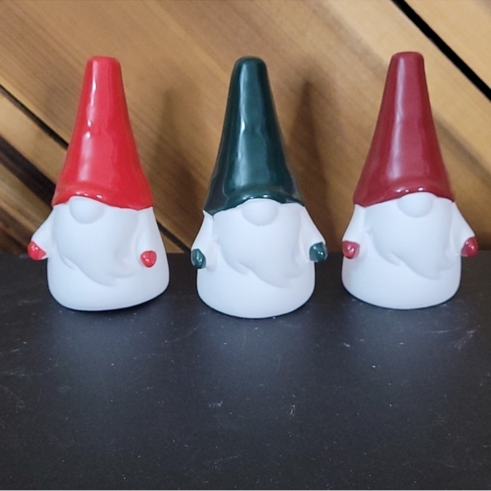 Target 3ct Ceramic Gnomes Red/Green -Holiday Christmas